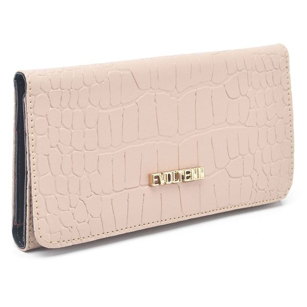 Carteira Feminina Porta Documentos Evoltenn Estampa Croco Nude | Evoltenn