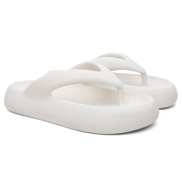 Chinelo Feminino Nuvem Sandália Dedo Verão Branco