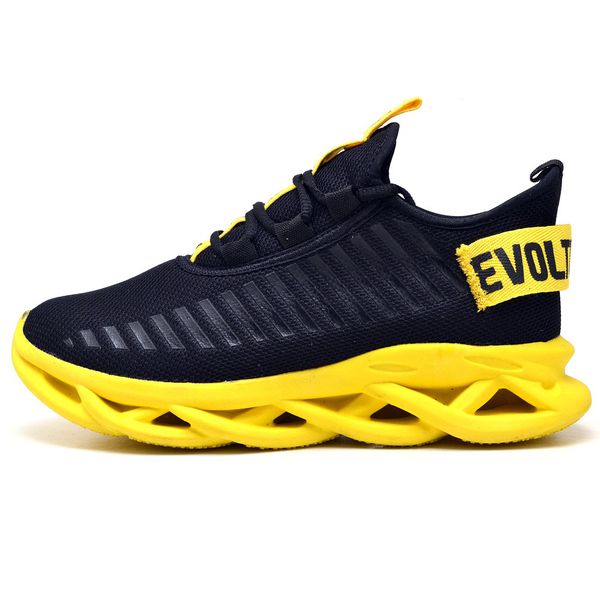 Tenis preto hot sale e amarelo