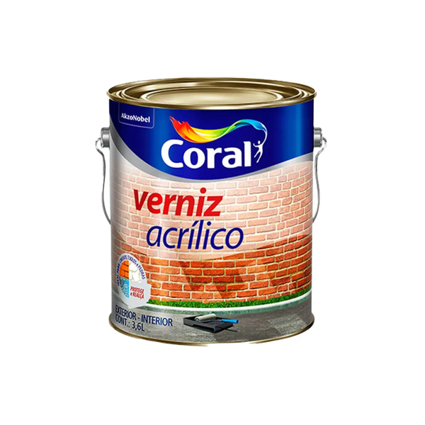 Coral Verniz Acrílico Incolor 3,6L