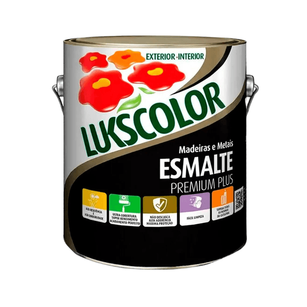 Esmalte Premium Plus - Madeiras e Metais 3,6L Alto brilho vermelho