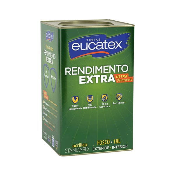 Tinta Acrílica Rendimento Extra 18L Branco - Eucatex