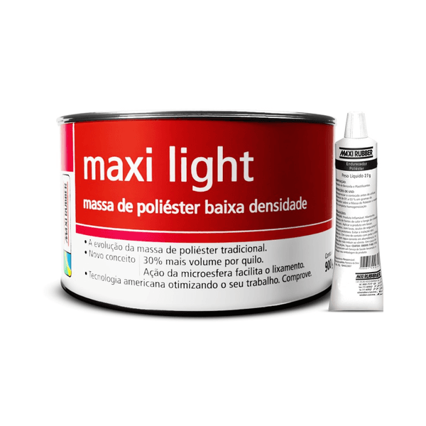 Massa Poliéster 900g Maxi Light - Maxi Rubber