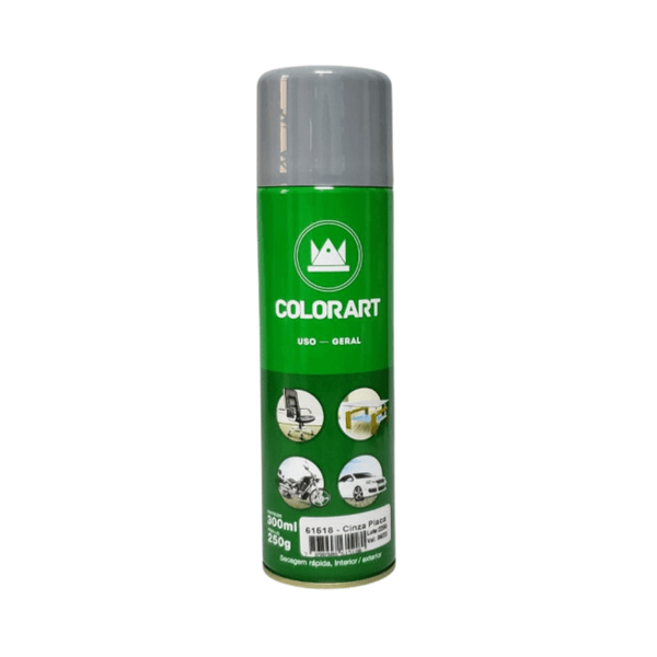 Tinta Spray Uso Geral - Cinza placa Colorart 300ml