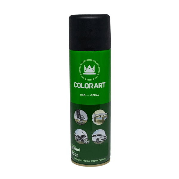 Tinta Spray Uso Geral - Preto fosco Colorart 300ml