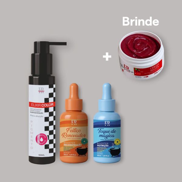 Kit Com 1 Máscara Matizadora Pigmentante, 2 Etapas De Tratamento + Brinde