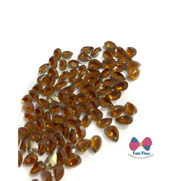 Chaton Gota Bicolor - Base Côncava 7mm X 10mm