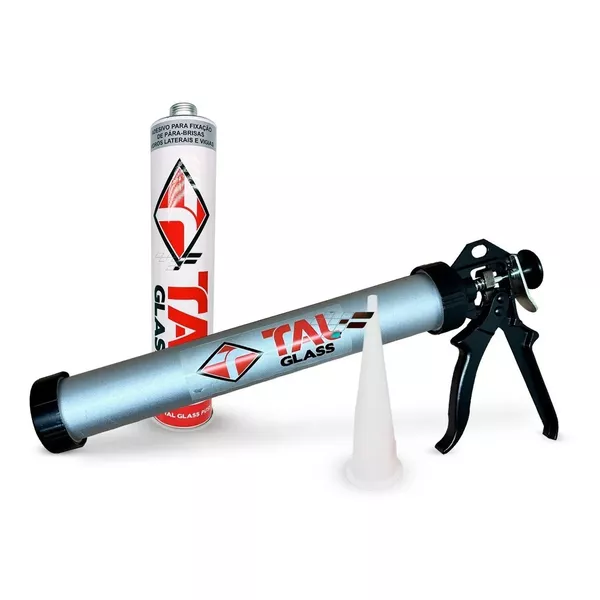 Kit 1 Cola Parabrisa Pu55 + Aplicador Silicone Pistola 600ml