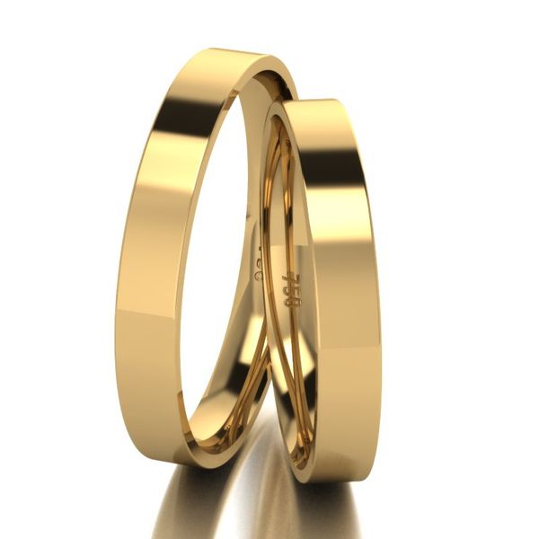 Aliança Casamento/Noivado reta ouro 18k 3mm