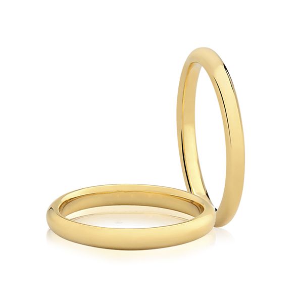 Par De Aliança Casamento De Ouro 18k Com 2,5mm