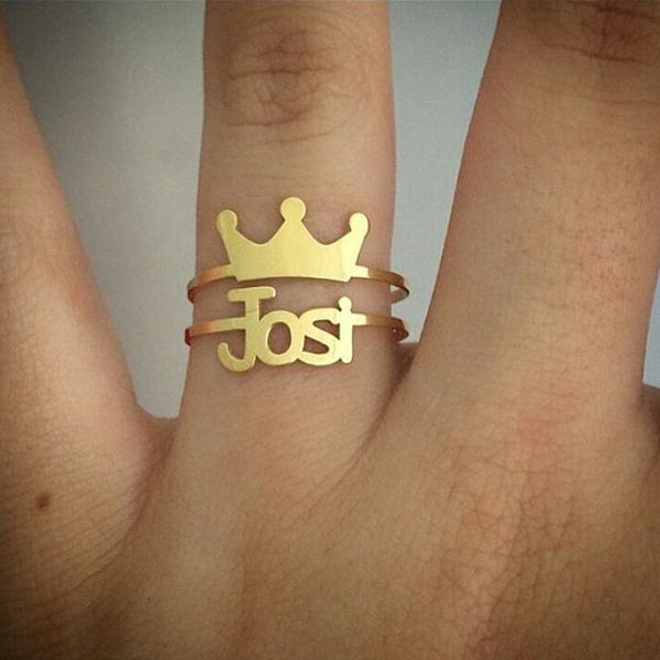 Anel De Ouro 18k Com Nome