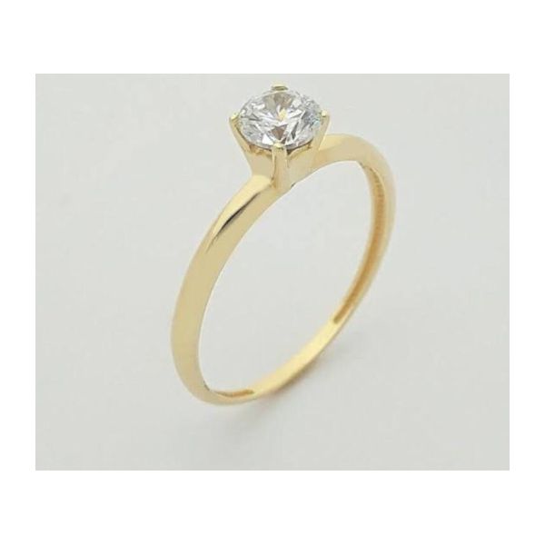 Anel De Ouro 18k Solitário Com Diamante De 20 Pontos