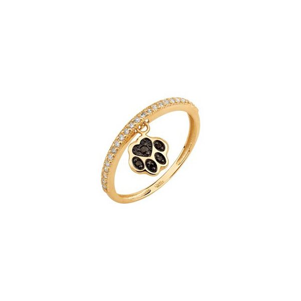 Anel De Ouro 18k Patinha Com Zircônias