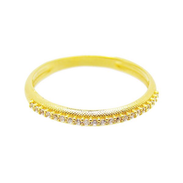 Aparador De Ouro 18k Com Fileira De Zircônias