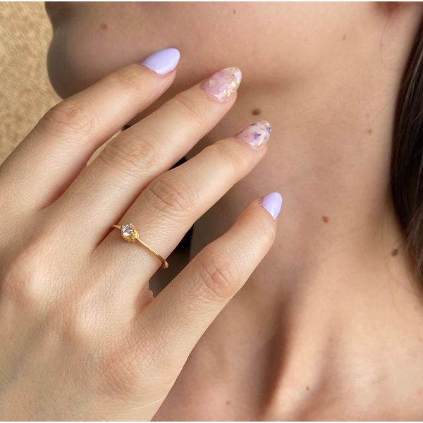 Anel Solitário de Ouro 18k Elizabeth