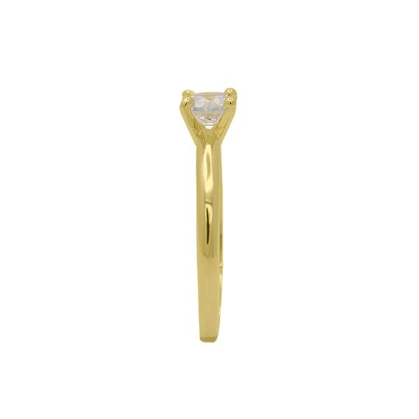Anel Solitário de Ouro 18k Diana Com Zircônia 