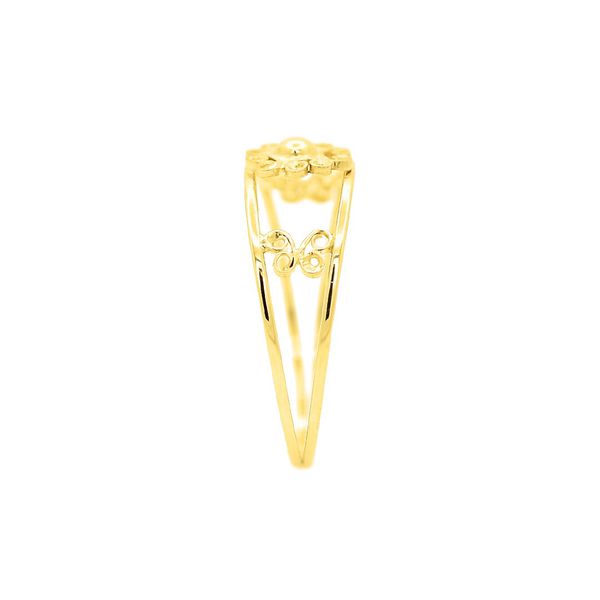 Anel De Ouro 18k Girassol 