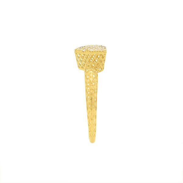 Anel de Ouro 18k Chuveiro de Coração