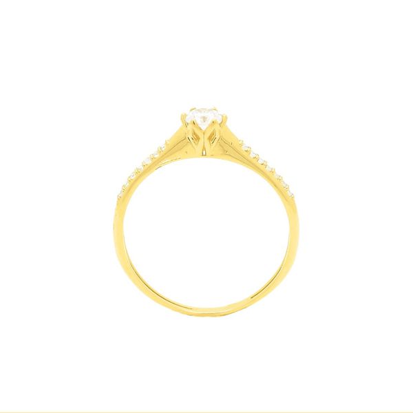 Anel De Ouro 18k Solitário Lumina