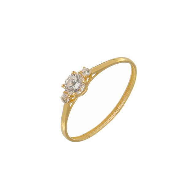 Anel De Ouro 18k Solitário Sunray