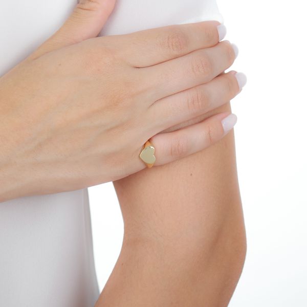 Anel De Ouro 18k Coração Lover