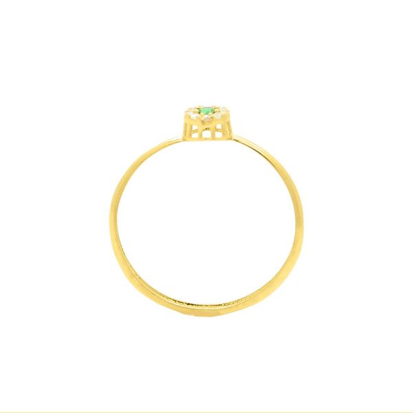 Anel De Ouro 18k Classic Zircônias