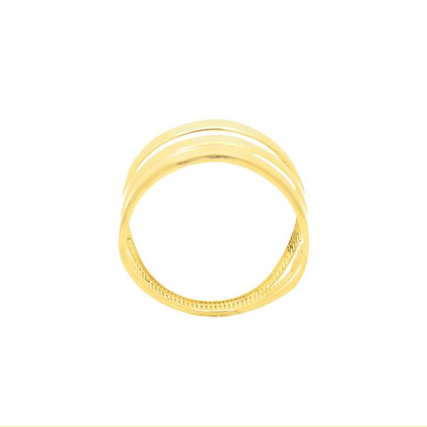Anel De Ouro 18k Celeste