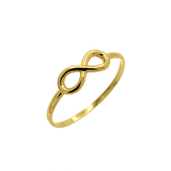 Anel De Ouro 18k Infinity
