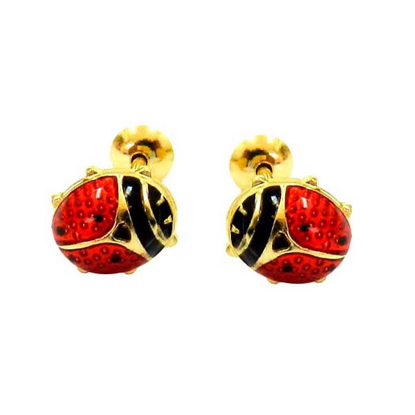 Brinco De Ouro 18k Joaninha