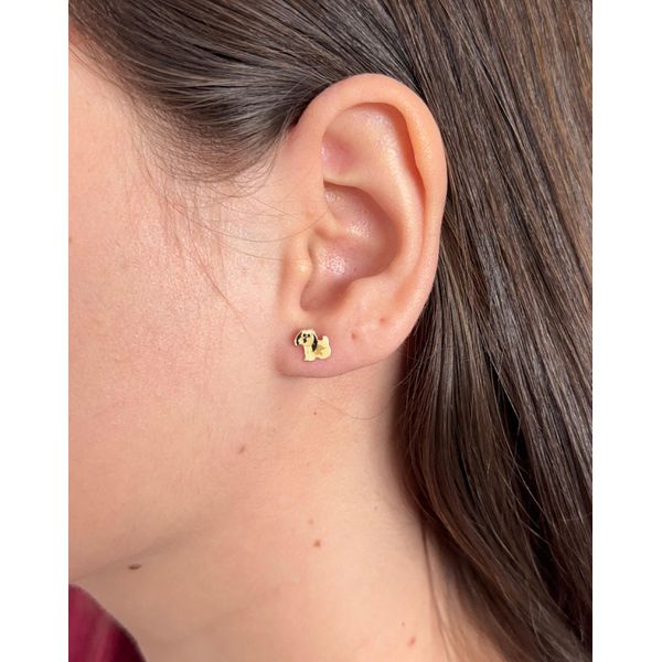 Brinco De Ouro 18k Cachorrinho