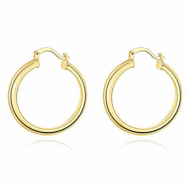 Brinco De Ouro 18k Argola Com Trava De 22mm
