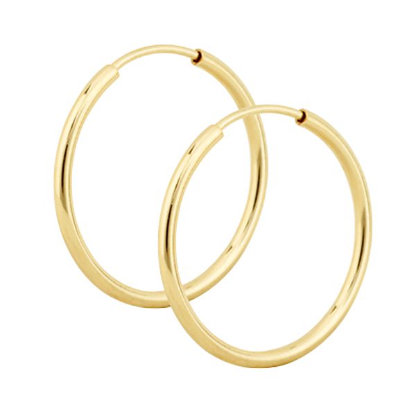 Brinco De Ouro 18k Argola 18mm