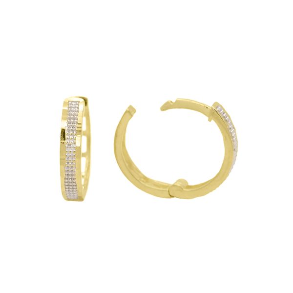 Brinco De Ouro 18k Argola Radiante P