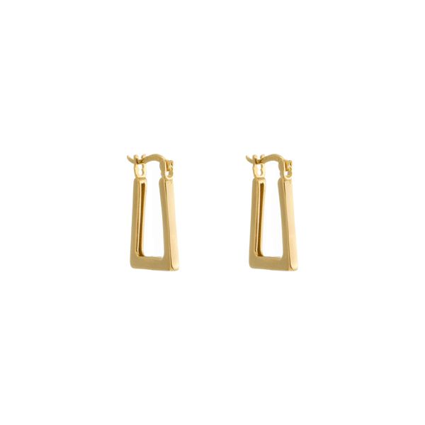 Brinco De Ouro 18k Argola Lunar