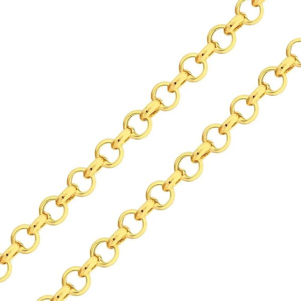 Corrente De Ouro 18k Elo Português De 2,3mm Com 45cm