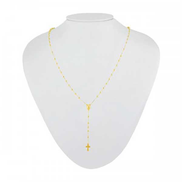 Rosário De Ouro 18k De 3,0mm Com 60cm