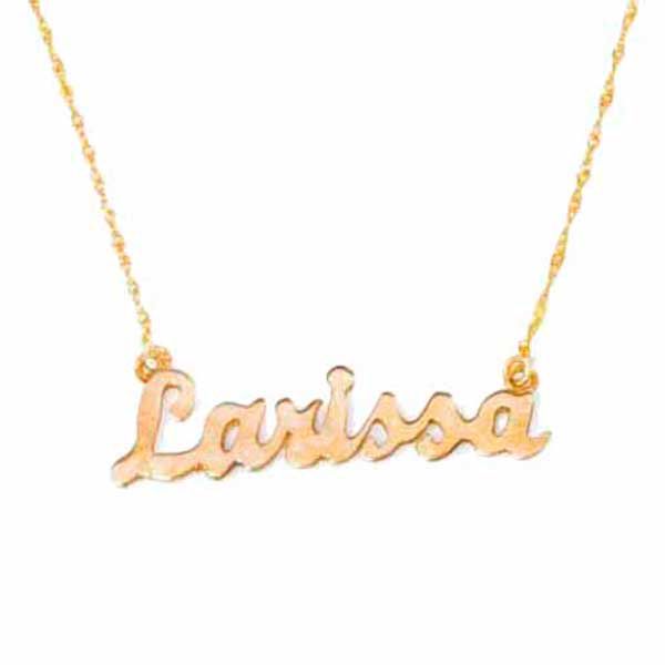 Corrente De Ouro 18k Singapura De 50 Cm Com Nome