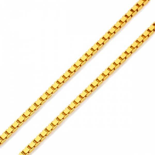 Corrente De Ouro 18k Veneziana De 0,5mm Com 70cm