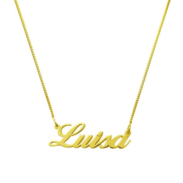 Corrente De Ouro 18k Veneziana De 45 Cm Com Nome até 8 letras