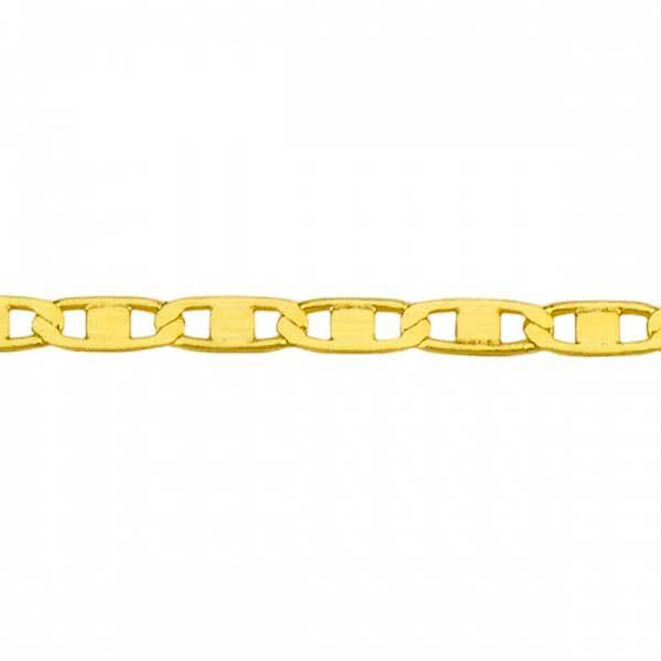 Corrente De Ouro 18k Piastrine De 2,3mm Com 45cm