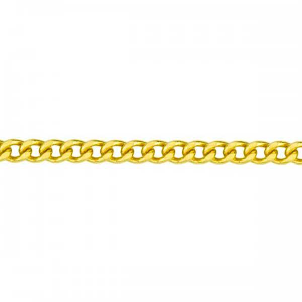 Corrente De Ouro 18k Groumet De 3,4mm Com 45cm