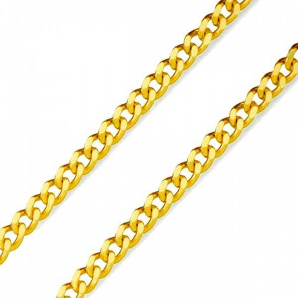 Corrente De Ouro 18k Groumet De 3,0mm Com 60cm