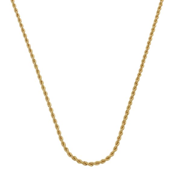 Corrente De Ouro 18k Corda De 2,1mm Com 40cm