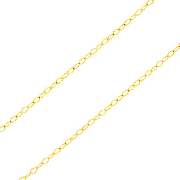 Corrente De Ouro 18k Elo Americano De 0,5mm Com 45cm