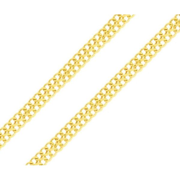 Corrente De Ouro 18k Lacraia De 3,7mm Com 60cm