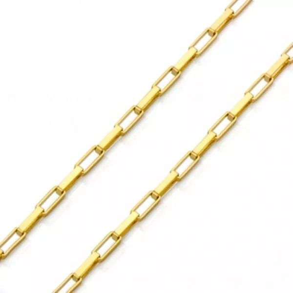 Corrente De Ouro 18k Veneziana Longa De 2,4mm Com 50cm