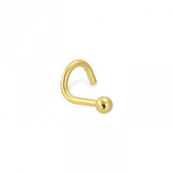 Piercing De Nariz De Ouro 18k Bolinha