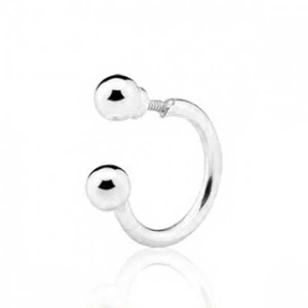 Piercing De Orelha, Nariz Ou Tragus De Ouro Branco 18k Bolinhas