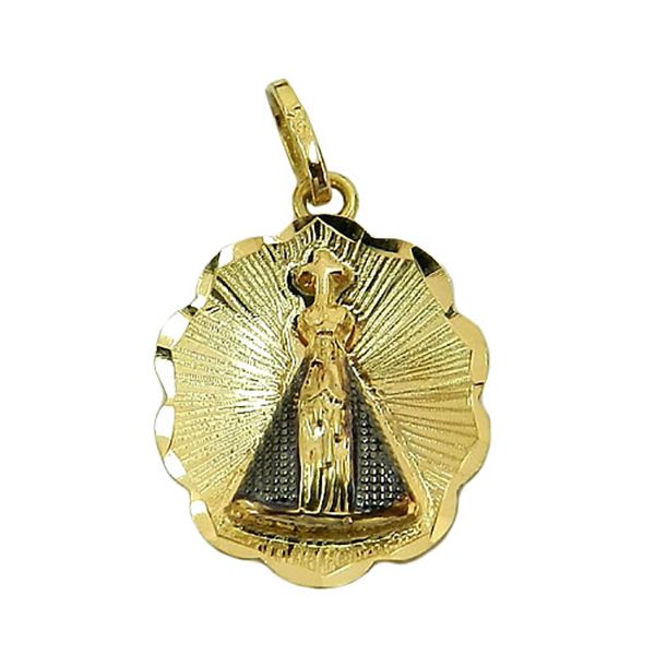 Pingente De Ouro 18k Nossa Senhora Da Aparecida Com Redoma