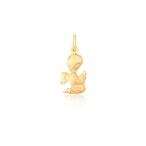 Pingente De Ouro 18k Anjinho 15mm